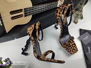 Saint Laurent Opyum Leopard-Print Calf Hair Heel - 6