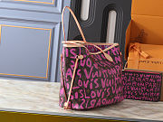  Louis Vuitton Monogram Graffiti pink fuchsiaNeverfull GM 31 x 28 x 14cm - 5