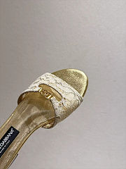 Dolce & Gabbana Rainbow Bianca Lace Slides - 5