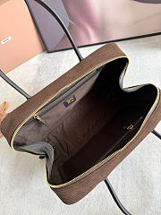 Miu Miu Suede Beau Dark Brown Bag 34x23x12cm - 6