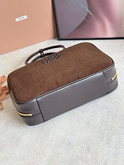 Miu Miu Suede Beau Dark Brown Bag 34x23x12cm - 3