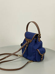  Miu Miu Canvas and Leather Backpack 18×22×11.5cm - 5