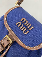  Miu Miu Canvas and Leather Backpack 18×22×11.5cm - 2