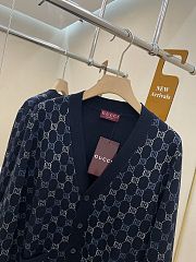 Gucci GG Double Wool Knit Cardigan - 3