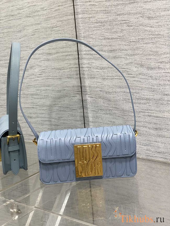 Dior Miss Dior Flap Bag Pale Blue 18x6.5x11cm - 1
