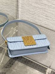 Dior Miss Dior Flap Bag Pale Blue 18x6.5x11cm - 5