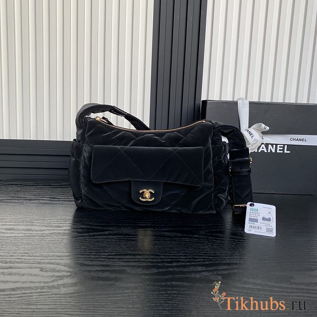 Chanel 24N Coco Neige Lightweight Nylon Bowling Bag 20×32×12cm - 1