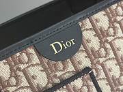 Medium Pocket Dior Jett Tote Bag in Brown Dior Oblique Jacquard 41 x 32 x 14cm - 3