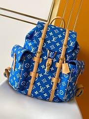  Louis Vuitton Christopher MM Monogram Blue Backpack 41 x 47 x 13 cm - 1