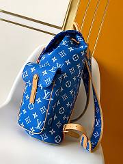  Louis Vuitton Christopher MM Monogram Blue Backpack 41 x 47 x 13 cm - 4