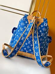  Louis Vuitton Christopher MM Monogram Blue Backpack 41 x 47 x 13 cm - 3