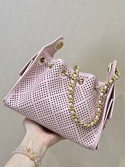Chanel Mini 26s Hobo Bag Light Pink Perforated Calfskin Antique Gold Hardware 20X22X12.5 cm - 4