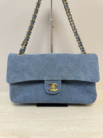  Chanel Denim Souplissimo Flap Bag 18x33x9.5cm