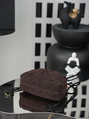 Chanel Quilted Suede Drawstring Bag 17x22x8cm - 5