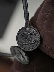 Chanel Quilted Suede Drawstring Bag 17x22x8cm - 2