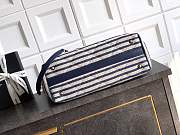 Chanel Large Striped Shopping Tote Blue Navy 46cm - 4