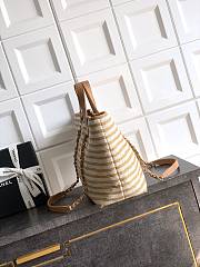 Chanel Large Striped Shopping Tote Neutrals 46cm - 5