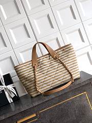 Chanel Large Striped Shopping Tote Neutrals 46cm - 3