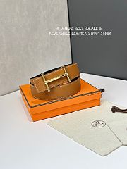  Hermès H d'Ancre Buckle & Reversible Leather Belt 38mm - 5
