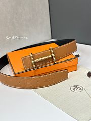  Hermès H d'Ancre Buckle & Reversible Leather Belt 38mm - 4