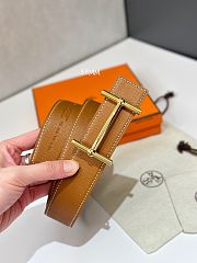  Hermès H d'Ancre Buckle & Reversible Leather Belt 38mm - 2