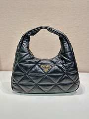  Prada Large Topstitched Nappa-Leather Hobo Bag 40x27x11.5cm - 1