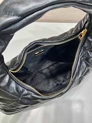  Prada Large Topstitched Nappa-Leather Hobo Bag 40x27x11.5cm - 3