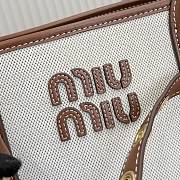 Miu Miu Aventure Canvas and Leather Bag 44x22.5x14.5cm - 3