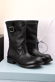 Prada leather mid-calf boots in black - 1