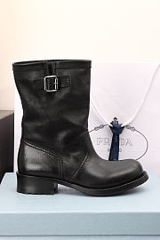 Prada leather mid-calf boots in black - 6