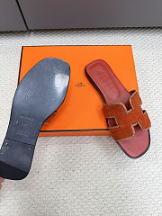 Hermès Oran Sandal Suede with Braided Trim - 5