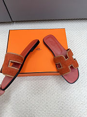 Hermès Oran Sandal Suede with Braided Trim - 3
