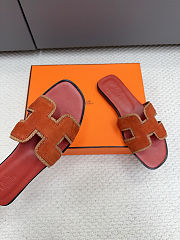 Hermès Oran Sandal Suede with Braided Trim - 2