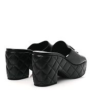 Chanel Lambskin Quilted CC Platform Mules 40 Black - 6