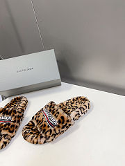 Balenciaga Leopard-Print Faux Fur Slides - 5