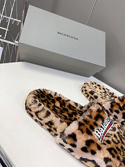 Balenciaga Leopard-Print Faux Fur Slides - 4