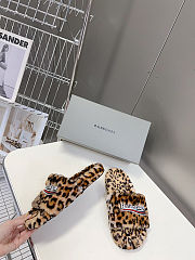 Balenciaga Leopard-Print Faux Fur Slides - 3
