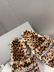 Balenciaga Leopard-Print Faux Fur Slides - 2