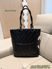 Chanel Cambon Ligne Large Tote Bag Black 30x32cm - 4