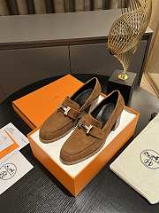Hermes Escarpin Foch 60 Pump Chevre Velours SHW - 1