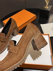 Hermes Escarpin Foch 60 Pump Chevre Velours SHW - 6