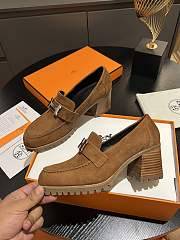 Hermes Escarpin Foch 60 Pump Chevre Velours SHW - 4