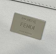 Fendi Baguette Fabric Shoulder Black White Bag 27×6×14cm - 6