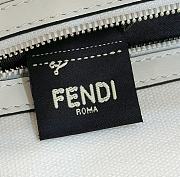 Fendi Baguette Fabric Shoulder Black White Bag 27×6×14cm - 4