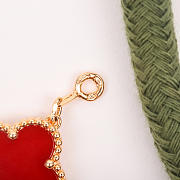 Van cleef & arpels vintage alhambra bracelet 5 motif rose gold, carnelian - 5