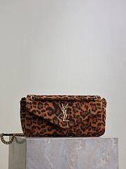 Saint Laurent Calypso Small Padded Leopard-Print Faille Shoulder Bag 26×14×7cm - 1