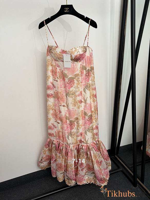 Zimmermann Como Floral Linen And Silk Midi Dress - 1