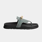 Hermes Empire Sandals in Suede Goatskin Bleu Tonnerre - 3