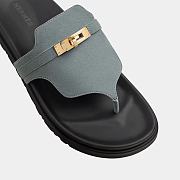 Hermes Empire Sandals in Suede Goatskin Bleu Tonnerre - 2