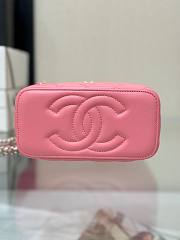 Chanel Pink Quilted Lambskin Top Handle Vanity Case 16.5x10x8cm - 6